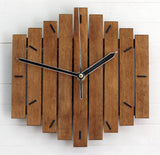 Rural Pastoral European-style Wooden Wall Clock Creative Retro Living Room Clock