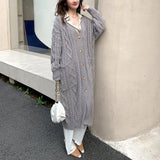 Mid-Length Mohair Knitted Cardigan Jacket for Women