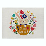 Home Cartoon Rabbit Kitchen Insulation Coaster Anti-scalding Cotton And Linen Western Placemat