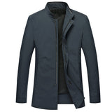 Men's Stand-Up Collar Business Casual Windbreaker Jacket