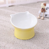 Ceramic Cat Bowl Anti Overturn Slanted Mouth