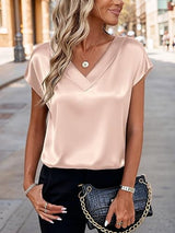 Women's Business V-Neck Casual Pullover Top