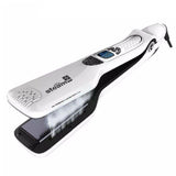 CLRLIFE Titanium Ceramic Steam Hair Brush Flat Iron