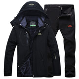 Men's Winter Waterproof Fleece Lined Outdoor Jacket Set
