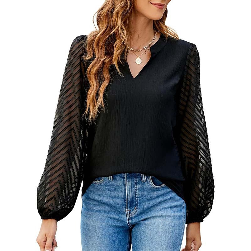 Elegant Lace Chiffon Work Blouse