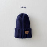 Baby Toddler Ribbed Knit Smile Face Beanie "LOVE SMILE"