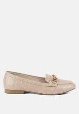 Bro Zone Croc Metail Chain Loafers