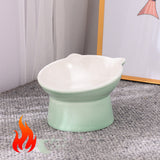 Ceramic Cat Bowl Anti Overturn Slanted Mouth