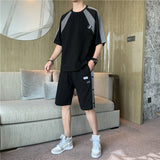 Men's Casual Korean T-Shirt and Shorts Suit
