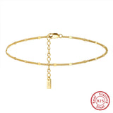 S925 Sterling Silver Anklet 12mm Spacer