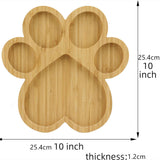 Dog-paw-shaped Bone Wooden Or Bamboo Irregular Dinner Plate
