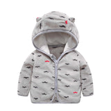 Children's Hooded Coral Fleece Padded Jacket