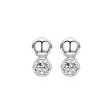 S925 Sterling Silver Diamond Hypoallergenic Earrings