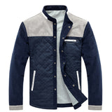 Zip-up Slim-fit Side Seam Pocket Non-hooded Blue Casual Youth Jacket