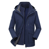 Two-piece Outdoor Mountaineering Clothing Plus Velvet Thickening