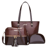 Crocodile Pattern Women's Mother and Child Bag Set