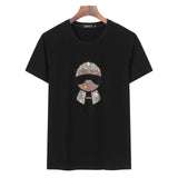 Plus Size Women's Rhinestone Character T-Shirt Fashion