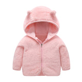 Children's Hooded Coral Fleece Padded Jacket