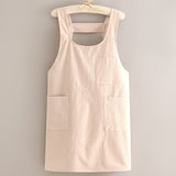 Canvas Breathable Cotton Linen Apron Household Kitchen Antifouling Wear-resistant