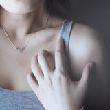 S925 Elk Necklace Forest Moonstone Pendant Clavicle Chain