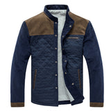 Zip-up Slim-fit Side Seam Pocket Non-hooded Blue Casual Youth Jacket