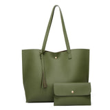 Pure Color Large Capacity Mother-and-Child Tote Bag