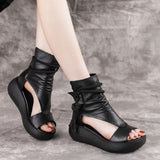 Vintage PU Leather Women’s Summer Roman Sandals