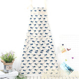 Japanese Style Cotton And Linen Sleeveless Apron Kitchen