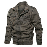 Retro Military Spring And Autumn Jacket Jacket Plus Size