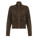 Autumn And Winter Corduroy Jacket Coat For Women
