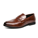 Pointed Toe Minimalist Leather Shoes In British Style