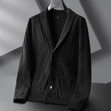 Men's Plus Size V-Neck Knitted Cardigan Jacket