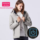 Outdoor Camouflage Heating Shell Jacket Smart USB Heating Cotton-padded Clothes