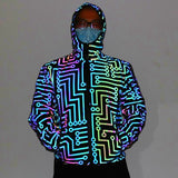 Rainbow Reflective Jacket for Men and Women (Hip Hop)