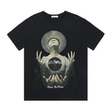 American Streetwear Dark Style T-Shirt with Print