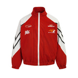 Motorcycle Racing Suit Jacket Stitching Contrast Color Design Sense Men