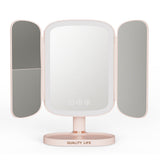 Rotating Smart Shell LED Makeup Mirror with Light