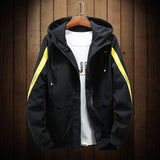 Men's Color Block Hooded Jacket