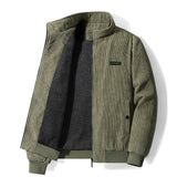 Men's Thickened Corduroy Winter Coat - Large Size