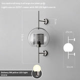 Living Room Wall Lamp Retro Creative Corridor Aisle Glass Ball Wall Lamp
