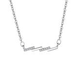 S925 Sterling Silver Wavy Necklace