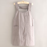Canvas Breathable Cotton Linen Apron Household Kitchen Antifouling Wear-resistant