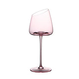 Flamingo Red Wine Oblique Mouth Glass Tall Cup