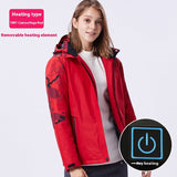 Outdoor Camouflage Heating Shell Jacket Smart USB Heating Cotton-padded Clothes