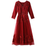 Beaded Embroidered Long Dress Skirt