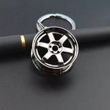 Creative Stereo Car Modification Fittings Wheel Hub Metal Keychains