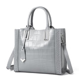 Pattern Woven Leather Tote Handbag for Women