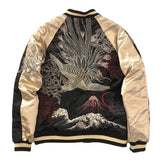Men's Chinese Style Embroidered Baseball Jacket (Plus Size)