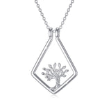 Tree of Life Ring Holder Pendant Necklace in 925 Sterling Silver