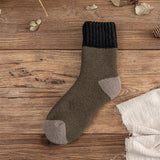 Men's Thick Wool Socks for Winter Warmth (Mid-Calf)